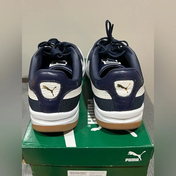 PUMA California Navy and White Sneakers - Picture 3 of 5